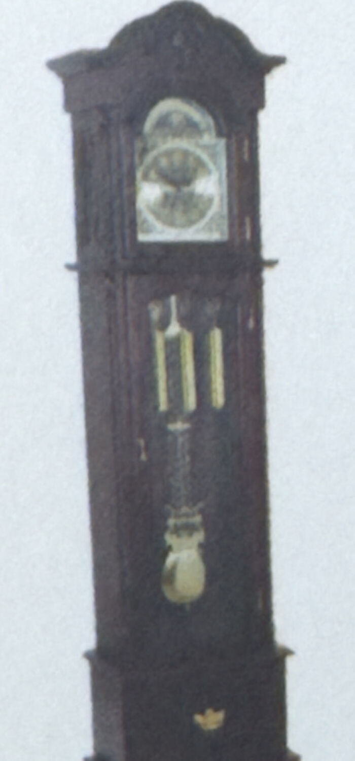 A restored grandfather clock